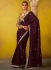Wine glass tissue sequins embroidered wedding saree with blouse 2160
